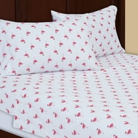 Вашиот зона Flamingo Print Microfiber Setter