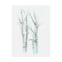 Трговска марка ликовна уметност 'Aquarelle Birches i' Canvas Art by Grace Popp