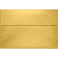 Luxpaper Покани коверти w Peel & Press, 1 8, златен метален, пакет
