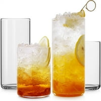 Две чаши за пиење во комплет , што се користат за вода, сок, пиво, пијалоци, коктели и мешани пијалоци, чаши за сок без олово,