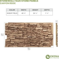 Ekena Millwork 3 4 W 1 2 H 1 4 D Canyon Ridge Standed Stone, Stonewall Fau Stone Siding Panel, пченица поле