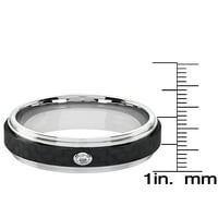 Крајбрежен накит, постави кубни цирконија цирконија прстен од не'рѓосувачки челик јаглеродни влакна