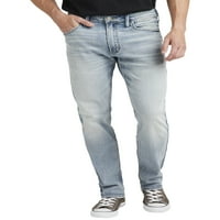 Сребрени фармерки копродукции Машки Еди Опуштено вклопени фармерки на нозе големи и високи, големини на половината 38-56