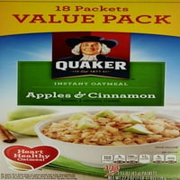Quaker Apples & Cinnamon Instant Oatmeal Pack Pack, 1. мл, броење