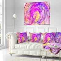 DesignArt Purple Mystic Psychedelic Texture - Апстрактна перница за фрлање - 16x16