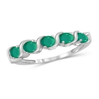 Jewelersclub Емералд прстен накит за роден камен - 1. Карат смарагд 0. Стерлинг сребрен прстен накит - прстени од скапоцен камен