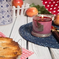 Јаболка и свеќа од цимет - средно темно црвена оз. Високо миризлива свеќа со тегла - направена со природни масла - Колекција за пекари и храна