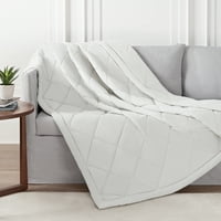 Серта современ бел полиестер реверзибилен кревет ќебе