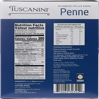 Тосканини Автентични италијански Пени Тестенини 16oz Направени Со Премиум Тврда Пченица Направено за 11 Минути