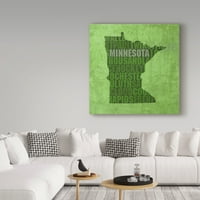 Трговска марка ликовна уметност „Државни зборови во Минесота“ „Канвас уметност“ од „Црвен атлас Дизајнс“