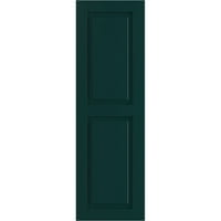 Ekena Millwork 15 W 78 H TRUE FIT PVC два еднакви подигнати панели ролетни, термички зелени