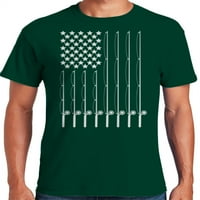 Графичка Америка риболов авантуристички колекција на маички за маици на отворено