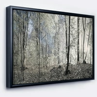 Дизајн на „Темно утро во шумски панорама“ голем пејзаж врамен платно уметнички принт
