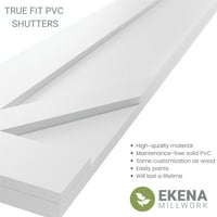 Ekena Millwork 12 W 63 H TRUE FIT PVC San Carlos Mission Style Fixed Mount Sulters, црна
