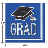 Креативно конвертирање на дипломирање училиште дух сини салфетки сметаат