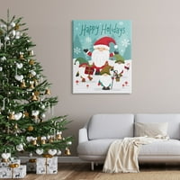 Indruple indtries среќни празници Фраза Дедо Мраз снежни шуми Гноми, 48, дизајн од Лиза Пери Вајтбутон