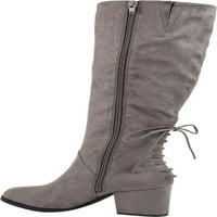 Collectionенска колекција на списанија LEEDA KNEE HIGH Boot Grey Fau Suede m