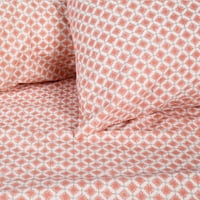 Marte Thread Count Long Staple органски памук двоен кревет комплет - поставен лист, рамен лист, кутија за перници - отпорен