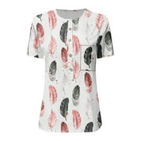 Фрагарн Цветни Врвови За Жени Копче Надолу Мода Обични Кошули Со Долги Кратки Ракави Блуза