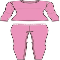 Девојки Термална Долна Облека Основен Слој-Перформанси 2-Парче Сет Кошула И Панталони Топло И Удобно Розова