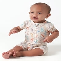 Gerber Baby Super Soft Romper со краток ракав, големини 0 3- месеци