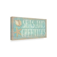 Трговска марка ликовна уметност „Пастено крајбрежје честитки“ платно уметност од Дафне Брисоннет