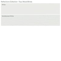 Колекција за прилагодени рефлексии, 2 Бесплатни ролетни од дрво од дрво, песочна бела боја, должина од 3 4 ширина 72