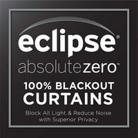 Eclipse Martina Solid Absolute Zerue Blackout Grommet Top Single Pander Panel, White, 108