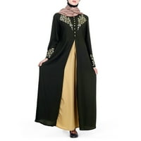 Женска Чипка Со Долги ракави Абаја За Жени Дубаи Dressпски Ислам Облека Фустан