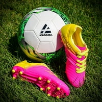 Визари Деца Лига Трева Затворен Отворен Фудбал Чевли За Момчиња И Девојчиња, Розова Жолта-11
