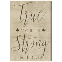 Типографија и цитати „Вистински север“ цитати за патувања и изреки 20 30 Сликање на платно уметничко печатење