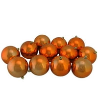 12 -тина сјајна портокалова распрскувачка божиќна топка украси 4 “