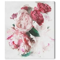Студио Wynwood Studio Floral and Botanical Wall Art Canvas Print 'Peony Vase' Florals - розови, бели