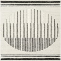 Уметнички ткајачи Пиза Омбре област килим, црн слонова коска, 4'3 5'7
