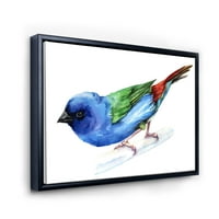 DesignArt 'Forbes Finch Bird на гранка' Традиционална врамена платно wallидна уметност печатење