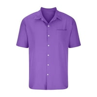Патоллав Мажи Превртување Кошула Со Кратки Ракави Модни Секојдневни Копчиња Цврсти Блузи Блузи Зделки За Дозвола