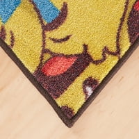 Mohawk Home Prismatic Emoji Play Yellow современа тема Детска прецизност печатена област килим, 5'x8 ', жолта