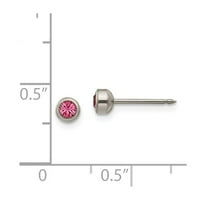 Цврсти Титаниумски Розови Кристални Рамки Обетки За Пирсинг На Уши