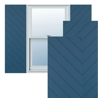 Ekena Millwork 12 W 78 H TRUE FIT PVC DIAGANAL SLAT модерен стил фиксирани планини за монтирање, Sojourn Blue