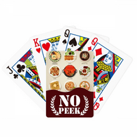 Традиционални Сингапур Вкусни Јадења Ѕиркаат Покер Играње Карти Приватна Игра