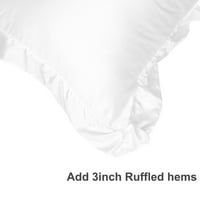 Уникатни поволни цени 4-парчиња сатенски разгалени перници за перници, стандард, бело