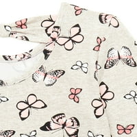 Слатка пеперутка девојки Вкусен плетен фустан со соодветни грешки, 2-пакувања, големини 4-16