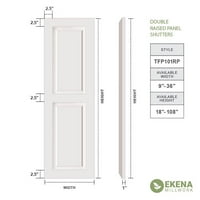 Ekena Millwork 15 W 62 H TRUE FIT PVC два еднакви подигнати панели -ролетни, Sojourn Blue