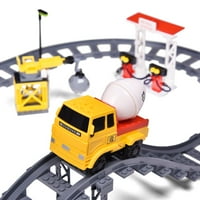 Забавни мали играчки Градски градежни блокови со градежни камиони, патеки за воз, забави за деца, едукативни играчки за матични