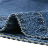Единствени поволни цени, женски плус големина со долга ракав, предно измиена јакна од тексас