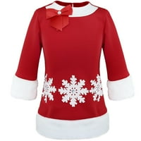 Тиаобуг Мали Девојчиња Божиќна Снегулка Дедо Мраз Фустан Божиќна Забава костим 1-6Т