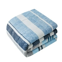 Главни сини ленти за кревети во торбичка, поставена со чаршафи, полни