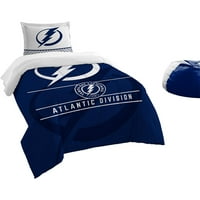 Тампа Беј Молња Молња Северозападната компанија NHL Draft Twin Comforter Set