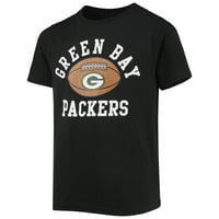 Младинска фудбалска маица со црни зелени заливот Пакерс