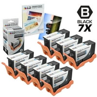 Компатибилен Dell Series 331- Сет на црни касети за V525W и W725W S + бесплатно од LD Photo Photo Paper Paper